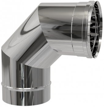 EW PLUS Einwand-Bogen 87° Edelstahl